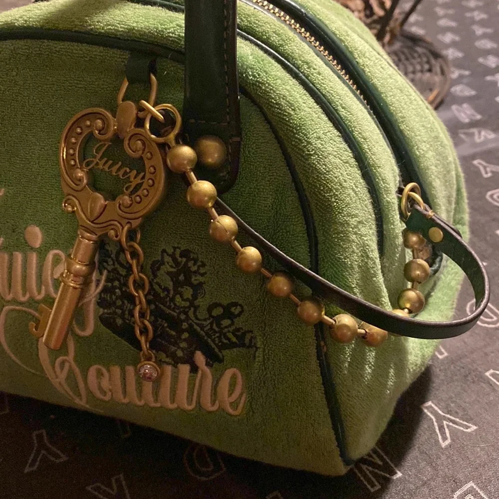 Juicy Couture VINTAGE Bowler handbag with VINTAGE key and chain hardware